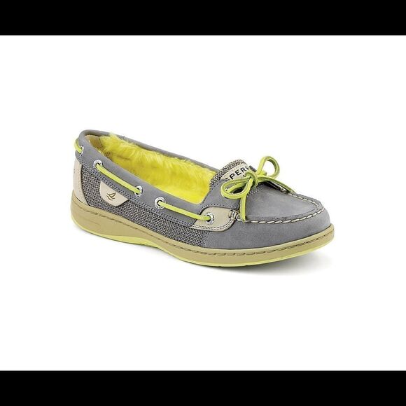 Women's Angelfish Fur Lined Boat Shoe 5M Gray - Picture 9 of 9